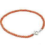 El Coral Bracelet Pink Coral Balls 3 mm and Silvered Clasp
