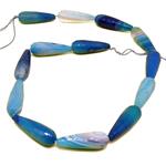 El Coral Agate Blù Striata Drops Faceted 10x30mm. Without Closure Weight 48gr.