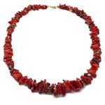 Coralli di Sardegna Necklace Sardinian Coral Rustic Chips 5-13mm, 25gr