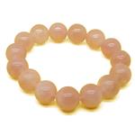 El Coral Rose Quartz Bracelet 12mm beads Elastic