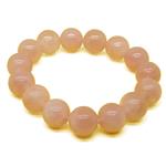 El Coral Bracciale Quarzo Rosa Pallini 12mm. Elastico 