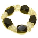 black agate bracelet and rock crystal