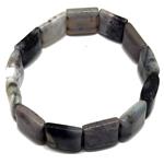 El Coral Bracciale Agata Viola Varie tonalita' 15x15mm. Elastico