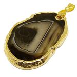 black agate pendant