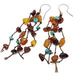 amber earrings and turquoise with silver