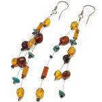 amber earrings and turquoise with silver