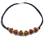 carnelian necklace + zamak