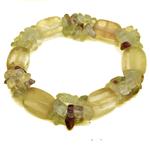 El Coral Bracciale Fluorite Cubi 11mm. e Chips 6/8mm. Elastico