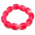 El Coral Bracciale Giada Rosata Barilotti 14x17mm. Elastico