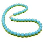 pasta turquoise necklace 10mm.