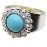 Coralli di Sardegna Turquoise Ring 8mm Sardinian Filigree Silver Balls Open Band