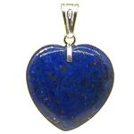 El Coral Ciondolo Cuore Lapis Bombato da 20mm. Montatura in Argento