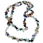 El Coral Collana Pietre Dure Mix Color Chips 6/8mm. Chiusura Argentata