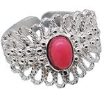 Coralli di Sardegna Ring Pink Coral Cabochon and Silver Filigree Adjustable