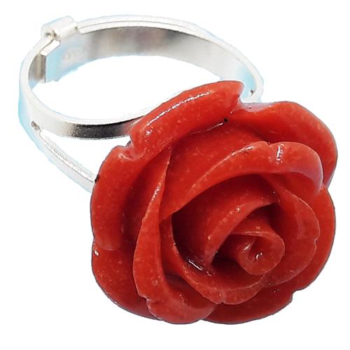 Anello con rosa di corallo on sale