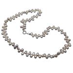 El Coral Necklace Light Pink Oval Pearls 4x6mm, 42cm Length