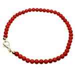 Coralli di Sardegna Pulsera de Coral Rojo Natural de Cerdeña mm 4,5 cm 21 segunda calidad