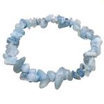 El Coral Bracelet Aquamarine Chips 6/8mm Width elastic