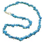 Coralli di Sardegna Chips Turquoise Necklace 4/5mm Silver Clasp 40 cm