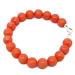 El Coral Bracciale Corallo Rosa pallini mm.9 Chiusura Argentata