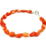 El Coral Bracelet Pink Coral Baroque Balls and Silvered Clasp