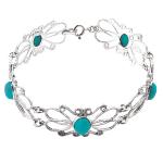 pulsera pasta de turquesa y plata