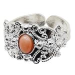 Coralli di Sardegna Pink Coral Ring 4x6mm Sardinian Filigree Silver Design Adjustable Bows Cord