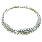 El Coral Bracciale Filigrana in Argento Foglioline Traforate e Pallini Lunghezza 17cm. Peso 7,5gr.