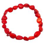 El Coral Bracciale Corallo Rosso Sassolini 6/8mm. Elastico