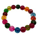 El Coral Bracciale Cristallo di Rocca Multicolore Pallini mm 10 Elastico