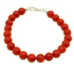 El Coral Bracciale Corallo Rosso Pallini da 7,5mm. Lunghezza 19cm.