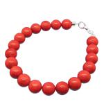 El Coral Bracciale CoralloRosso Pallini da 8,5mm. Lunghezza 19cm.