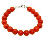 El Coral Bracciale CoralloRosso Pallini da 9mm. Lunghezza 19cm.