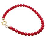 El Coral Bracciale Corallo Rosso 4,5mm. Chiusura Dorata