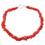 Coralli di Sardegna Pulsera Coral Rojo Cerdeña Chips 4mm con Cierre Plateado