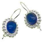 Blue Agate earrings with silver