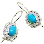 Coralli di Sardegna Turquoise Earrings 6x8mm Silver Filigree Crown Balls