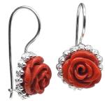 Coralli di Sardegna Red Coral Earrings Sardinian Filigree Paste Silver Balls Safe Hook