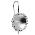 Coralli di Sardegna Pendiente de filigrana de Cerdeña Base Silver Crown Dots 18mm Safe Hook