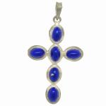 paste lapis lazuli pendant with silver