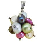 El Coral Pendant Multicoloured Pearls in Bunch Shape