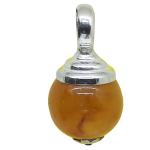 Coralli di Sardegna Amber Pendant 14mm Silver Ball