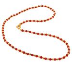 El Coral Collana Corallo Rosso 3mm. Pallini e Chiusura Dorati