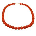 El Coral Collana Corallo Rosso 10,5mm. Chiusura Argentata Lunghezza 50cm. Peso 80gr.