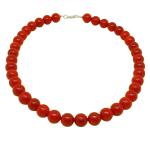 El Coral Collana Corallo Rosso 11mm. Chiusura Argenata Lunghezza 43cm. Peso 66gr.