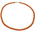 El Coral Collana Corallo Rosso Pallini da 5,5mm. Lunghezza 42cm. Chiusura Dorata