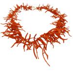 Coralli di Sardegna Collana Corallo Rosso Sardegna Frange 25/72mm. Chiusura Dorata Lunghezza 60cm. Peso 117gr. 