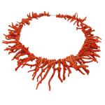 Coralli di Sardegna Collana Corallo Rosso Sardegna Frange 24/73mm. Chiusura Dorata Lunghezza 60cm. Peso 175gr. 