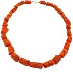 Coralli di Sardegna Necklace Sardinian Red Coral Cylinders 10-8mm, 39.5gr Weight