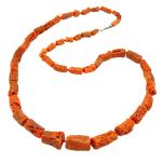 Coralli di Sardegna Necklace Sardinian Red Coral Cylinders 11-6mm, 47gr Weight